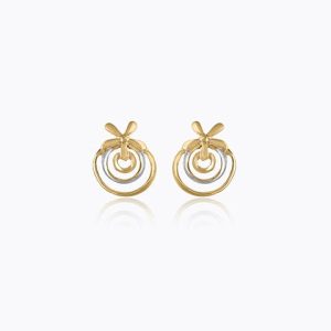 Ziana 22KT Gold Stud Earrings