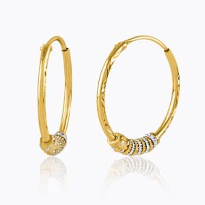 Rumble 22KT Gold Stud Earrings